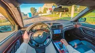 Test-Drive on a BMW 7 Series E38 (1998) 4.4 (286 hp) - Old Premium Germany Car - POV Drive