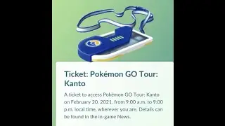 Ticket: Pokemon GO Tour: Kanto
