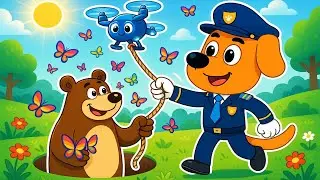 Drone Mission Gone Wild &mdash; Sheriff Labrador Helps a Bear Out of Trouble | Labrador Animation