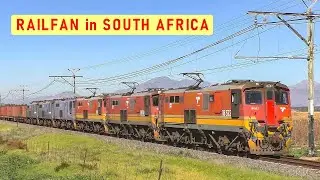Freight trains hauled by 18E Electric Locomotives between BELLVILLE & WORCESTER | Train South Africa