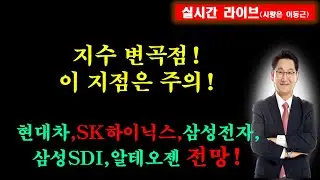 지수 변곡점!이 지점은 주의!현대차,SK하이닉스,삼성전자, 삼성SDI,알테오젠 전망!