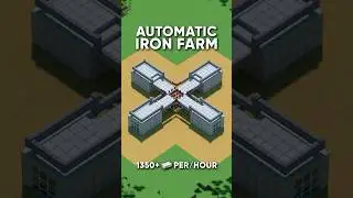 Minecraft Tutorial | 4x Iron Farm 🚀 ( Java 1.21+ ) #shorts #minecraft