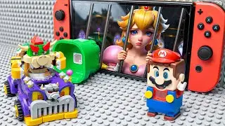Lego Bowser Used the Koopa Clown Car to Kidnap Princess Peach. Can Lego Mario Save Her?