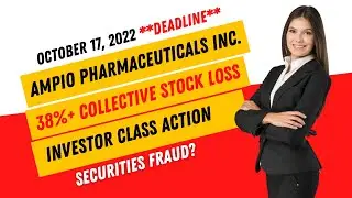 $AMPE AMPE Stock Alert (#AMPE) STOCKHOLDERS Class Action Ampio Pharmaceuticals Alert $AMPE