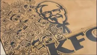 Doodling, but on a KFC bag using Posca
