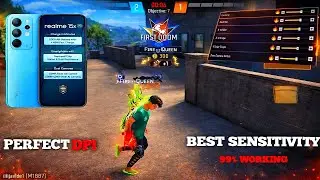 Realme 15x 5g free fire sensitivity setting with 99% headshot rate 🎯|| ⚡Realme 15x 5g dpi setting 🔥