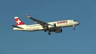 Swiss Bombardier BD 500 CSeries CS300 HB-JCI Landing Malaga LEMG