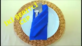 İki şeritli Cep Peçete Katlama