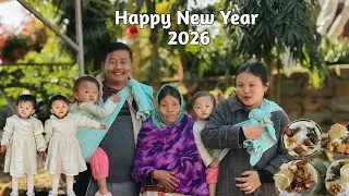 New Year Celebration with Mother-in-Law and Twin Babies