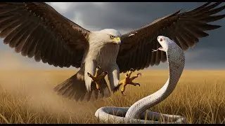 Eagle vs Albino Cobra on the African Savannah | Nature&rsquo;s Deadly Duel