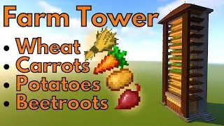 Minecraft Tutorial | mega Farm Tower 1.18 | storage system