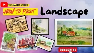 My Recent Watercolor Landscape Painting | Easy & Beautiful Nature Scenery Art 🌄