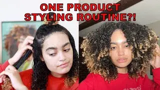 ONE PRODUCT STYLING ROUTINE?! / Lazy Natural Hair Routine for 3C Hair