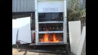 Firetrace  Dry Powder Fire Suppression System Test in A Fume Cupboard