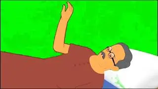 Green screen  cartoon actor.Cartoon green screen video effect. Cartoon  Maker.