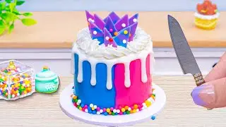Mini Rainbow Cake Recipe With Chocolate 🌈 Mini Half Pink Half Purple  Cake Ideas 💞 Sweet Cakes