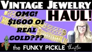Did I hit the VINTAGE JEWELY HAUL MOTHERLODE? 63 Grams of Solid Gold in a Thrift Store???