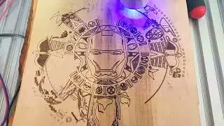 Grawerowanie w drewnie  Laser do grawerowania w drewnie Optlasers PLH3D-6W + CoreXY Plotter #marvel