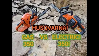 Gas for the win! 350 gas vs 350i poweraxe electric on a 13 inch oak log.