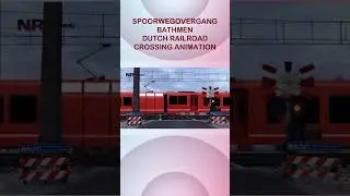 Spoorwegovergang Bathmen Dutch Railroad Crossing Animation #shorts #railroadcrossing #netherlands