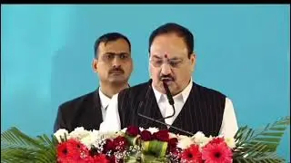 JP Nadda ji at the foundation stone–laying ceremony of the PPP model–based medical college in Betul.