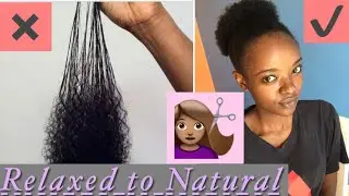 HOW TO TRIM RELAXED HAIR | RELAXED TO NATURAL | Nadiah Naturale