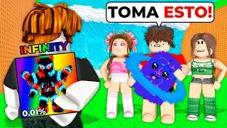 Me HICE PASAR por NOOB con BRAINROTS INFINITY en Escapa del Tsunami por BRAINROTS
