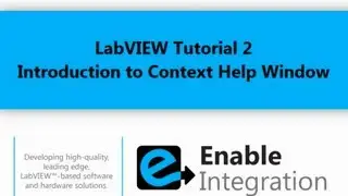 LabVIEW Tutorial 2 - Context Help Window (Enable Integration)