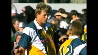 Tom Bowman sidesteps Lomu for first Australia try
