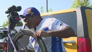 Cancer survivor biking to beat the disease