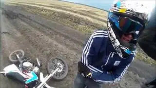 Жёсткое падение на kayo125crf