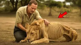 L'Homme Trouve un Lion Sur le Point de Mourir, Sa Réaction Surprend le Monde