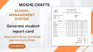 How I generate Students Report Cards using a software I developed