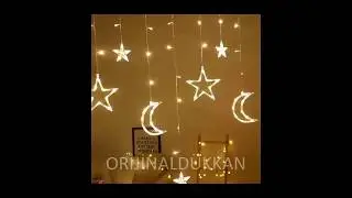 Perde led ay yıldızlı ışıklar