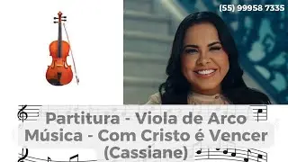 Partitura COM CRISTO &Eacute; VENCER - Cassiane - Viola