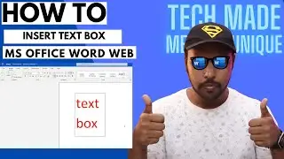How to insert text box in  ms office word web | microsoft word web tutorial