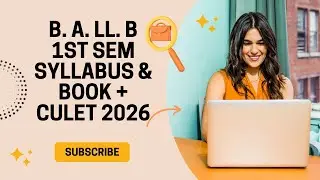 Culet 2026 & cu B. A. LL. B book suggestions & syllabus || Full Recommendation ||