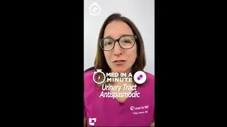Med in a Minute - Urinary Tract Antispasmodic (Oxybutynin): Pharmacology SHORT | @LevelUpRN