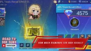HOW MUCH 💎/DIAMONDS FOR NEW NAVI RECALL EFFECT IN MPL TEAM RECALL EVENT | MLBB