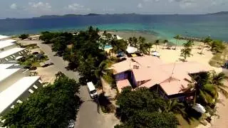Beach aerial at Nanny Cay