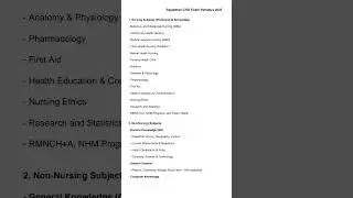 Rajasthan CHO syllabus #classes #utkarshclasses #nursing