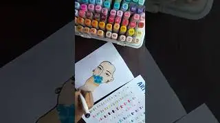 painting w marker #painting #drawing #art #howtodraw #markers #copic #tiktok #tutorial #asmr #shorts