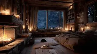 🕯️ Romantic Piano Calm | Candlelit Snowfall for Sleep Study Deep Focus
