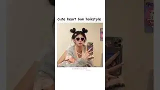 Cute heart bun hairstyle💗#trending #fypシ #viral #hairstyletutorial #shorts