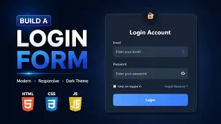 Responsive Login Form Using HTML CSS & JavaScript