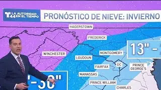 &iquest;Cu&aacute;nta nieve caer&aacute; en el DMV el invierno 2025-2026? Aqu&iacute; el pron&oacute;stico | Telemundo 44