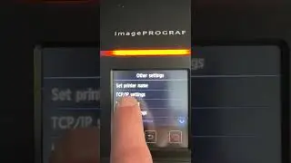 How to set the IP address of a Canon imagePROGRAF Pro Printer