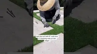 Learn how to lay artificial turf effortlessly!#LawnDesign #ArtificialTurf #DIYTutorial