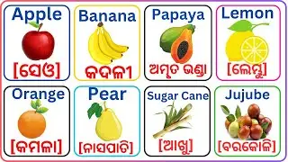 Top 30 Fruits name English to Odia with spelling and meaning for kids | OKTV