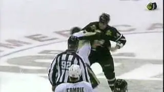 Jamie Benn flattens Joe Thornton [Dual-Feed]